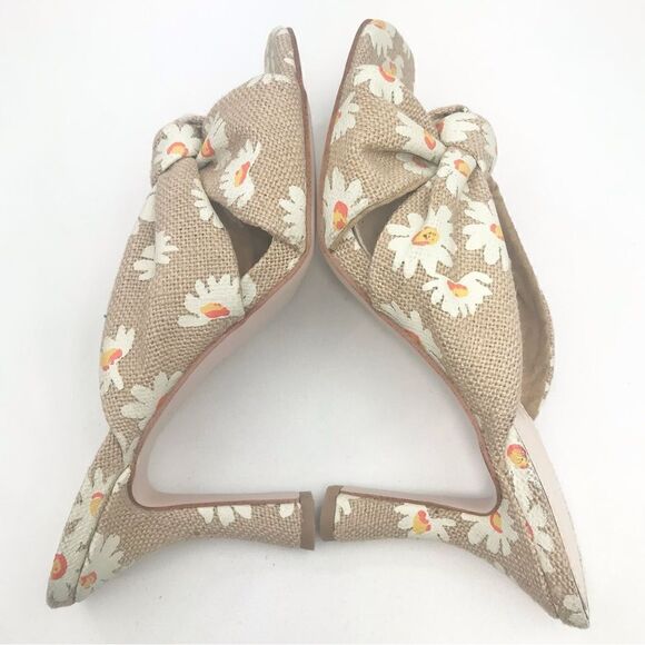 Jessica Simpson MAYXIE Floral Burlap Slip on Heeled Sandals - Picture 7 of 15